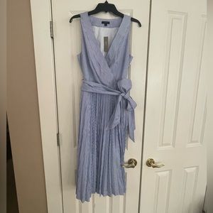 J.crew striped wrap dress